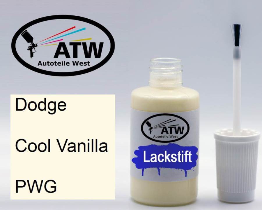 Dodge, Cool Vanilla, PWG: 20ml Lackstift, von ATW Autoteile West.